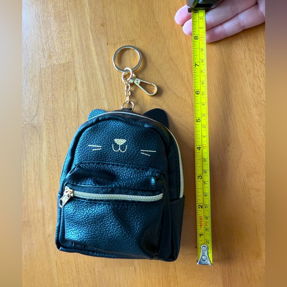 Black Cat Mini Backpack Bag Charm - Picture 3 of 4
